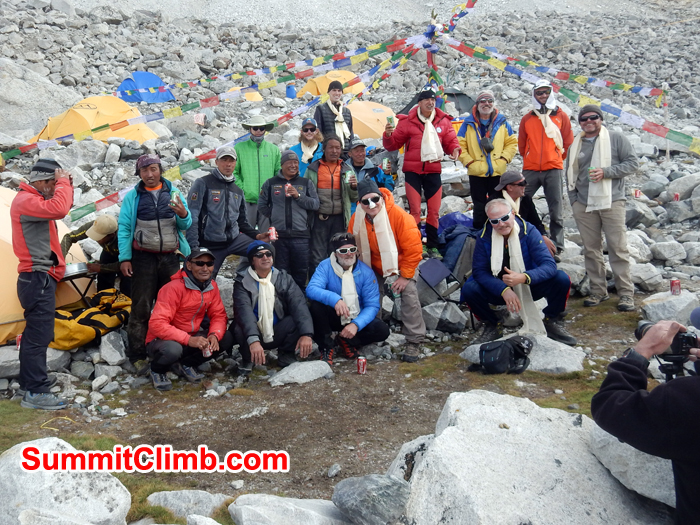 Team Members at basecamp. Photo Erik